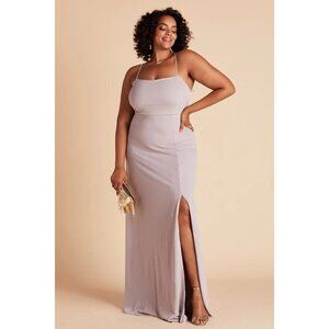 Birdy Grey Benny Cut Out Tie Back Maxi Formal Bridesmaid Dress Lilac 1X NWT